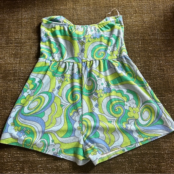 Women’s Terry Romper from Wild Fable in the Blue Swirl Pattern, Size Small - Picture 4 of 7